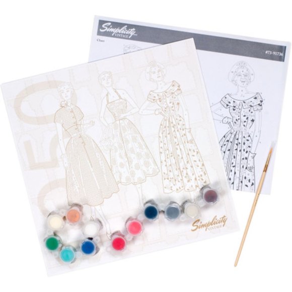 Simplicity Vintage Paint by Number Kit NIB - Picture 3 of 3